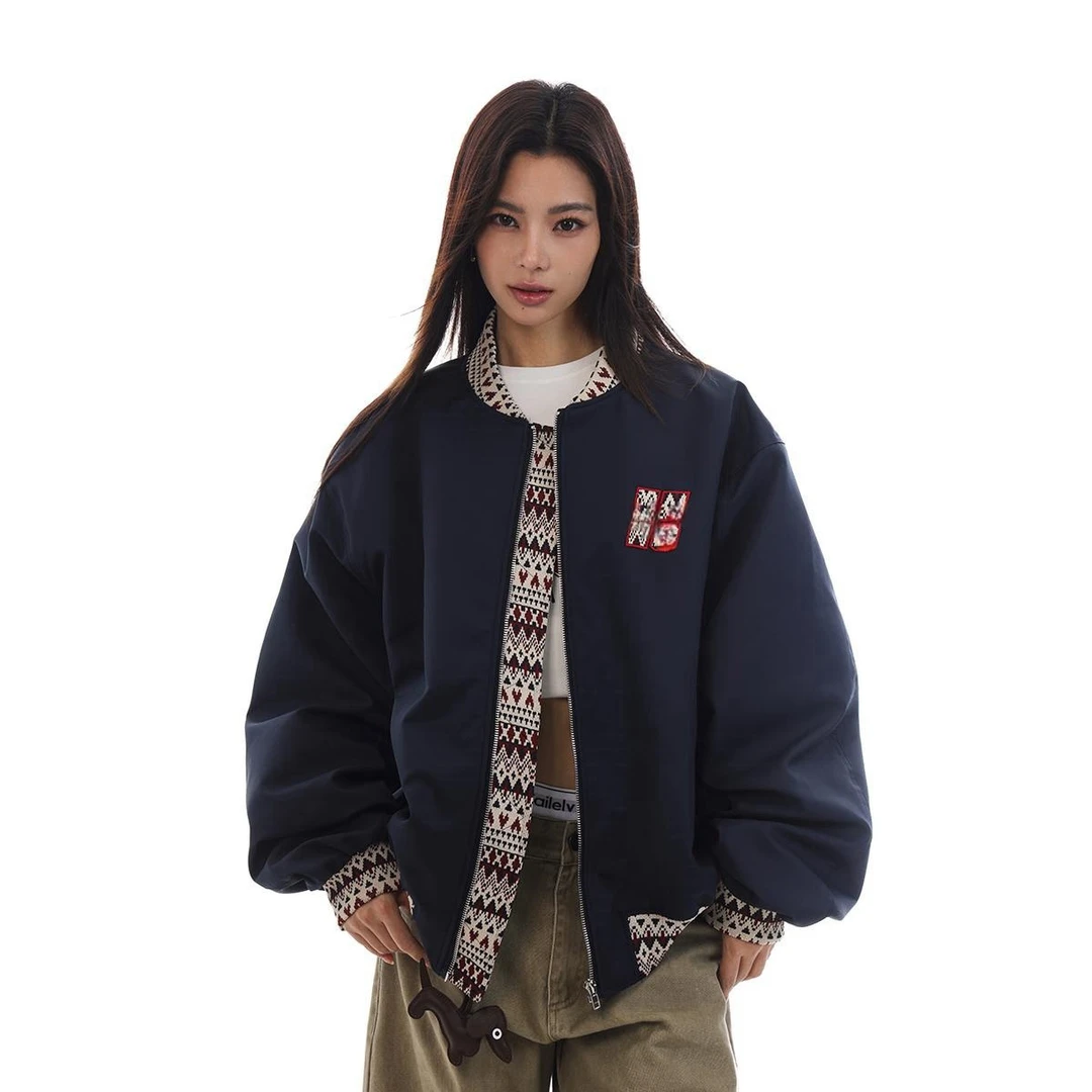复古民族风刺绣棒球服夹克男女宽松美式高街潮牌外套复古夹克长袖