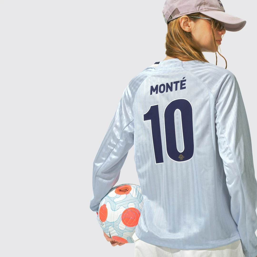 瞬时山野Monterest户外复古运动撞色条纹球衣风宽松圆领长袖T恤女