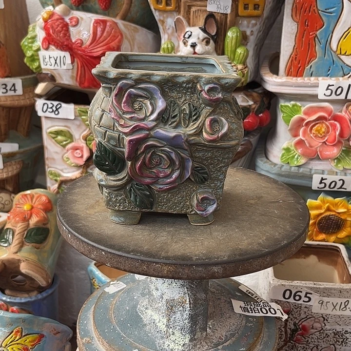 粗陶材质多肉花盆