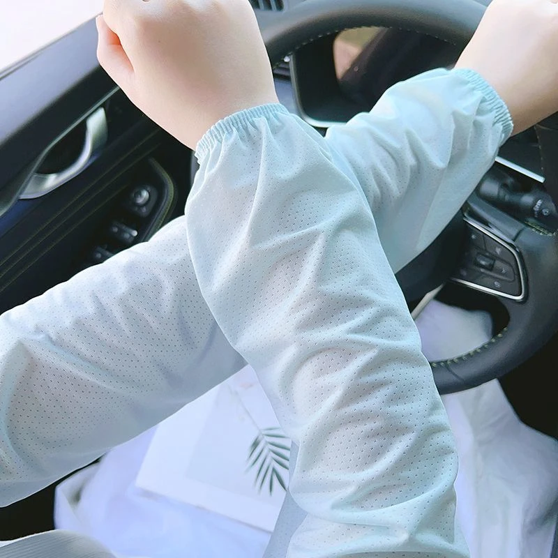 宽松干活袖套直筒冰袖夏季薄款长款护臂手袖家务工作遮阳防晒袖子