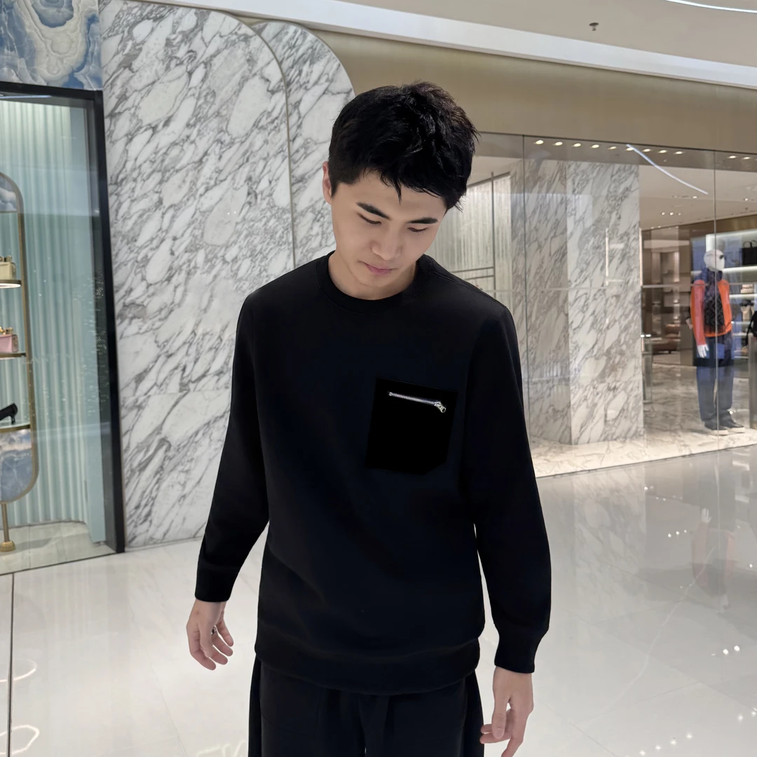 KING·BRAND 25ss 小F口袋提花加绒加厚卫衣