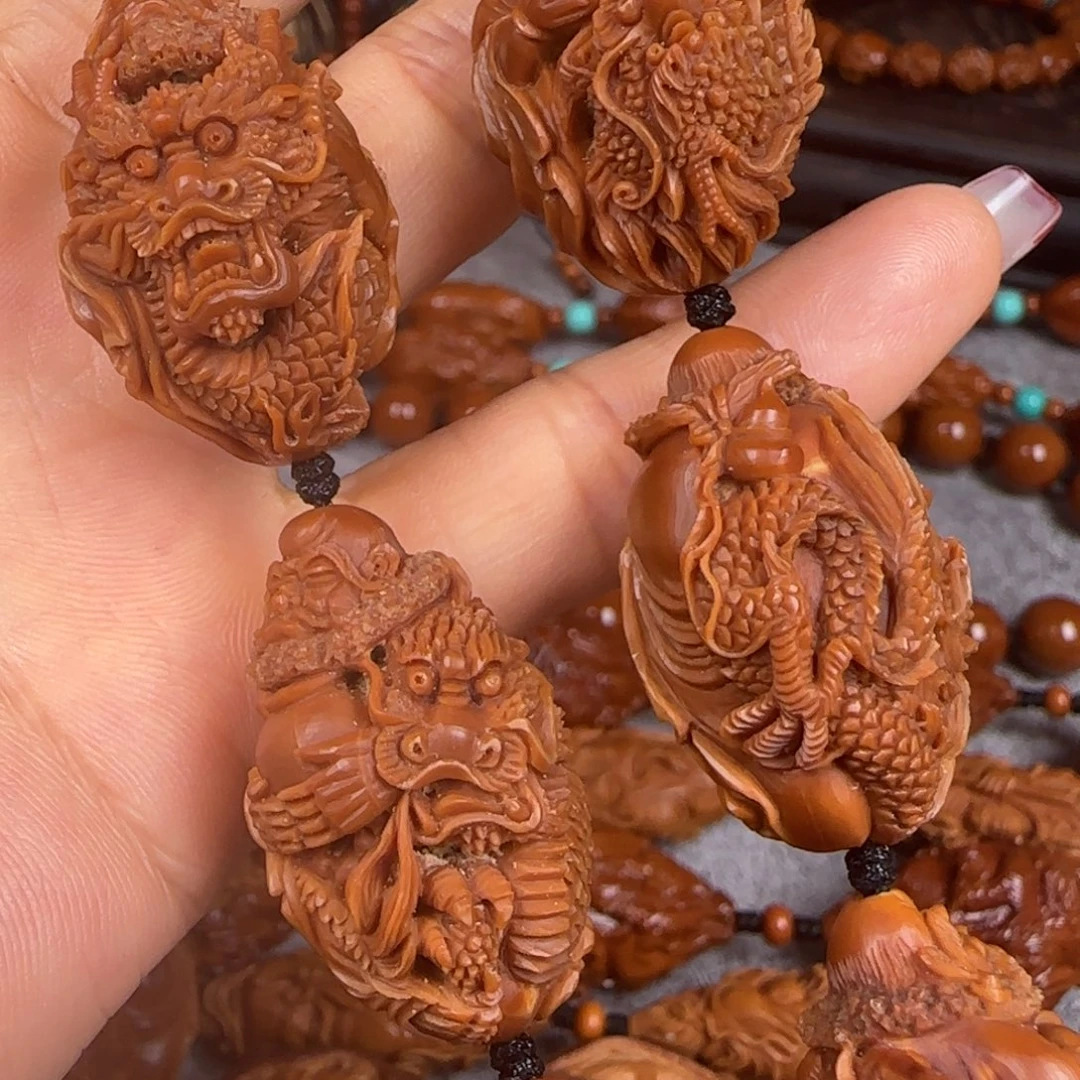 吊坠橄榄核水晶核御龙达摩