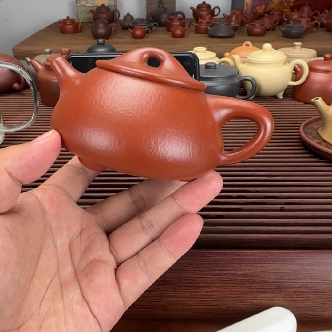 小***仔紫砂茶壶朱泥微瑕全手