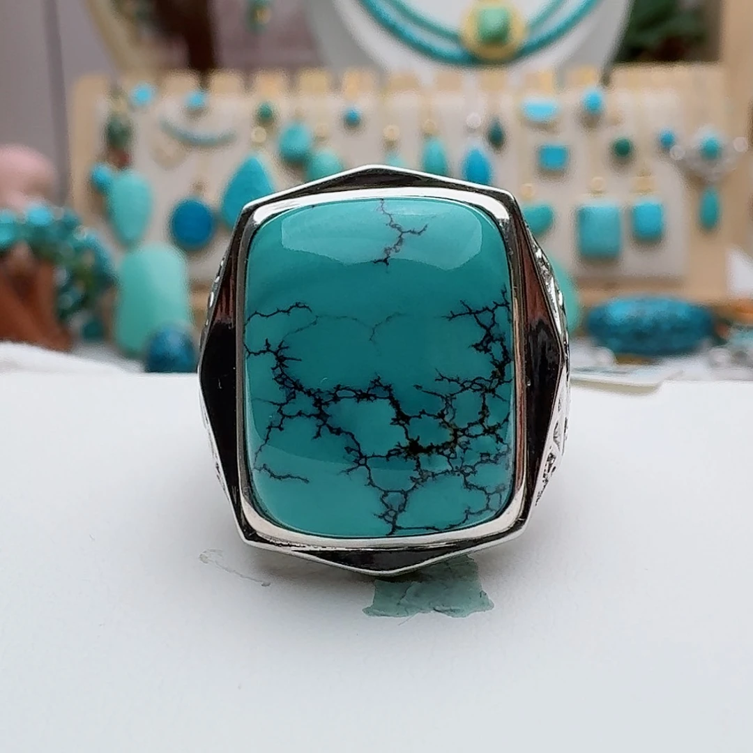 绿松石配饰银S925镶嵌