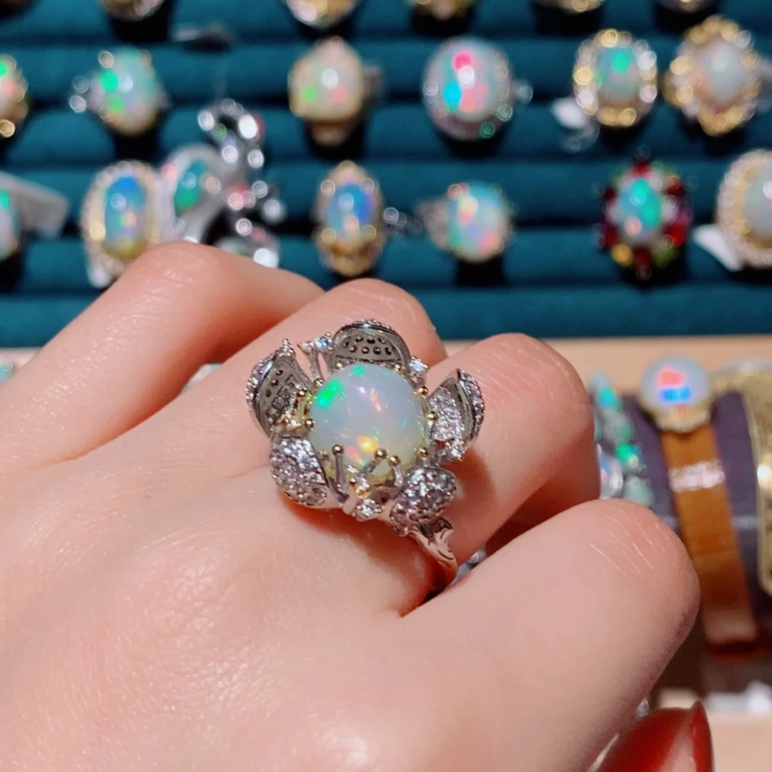 欧泊欧泊戒指银S925镶嵌