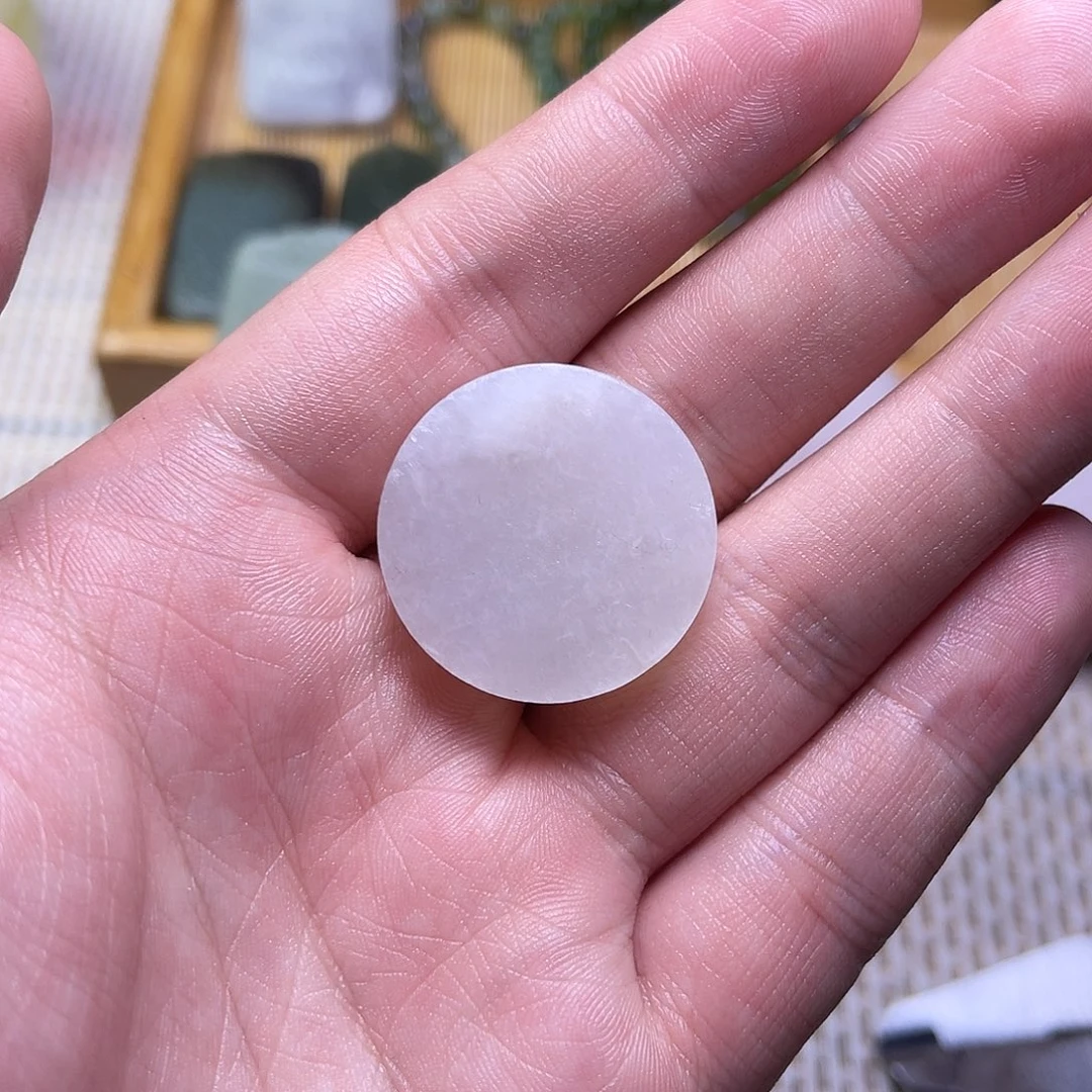 未镶嵌和田玉珠宝半成品青海白小镯芯