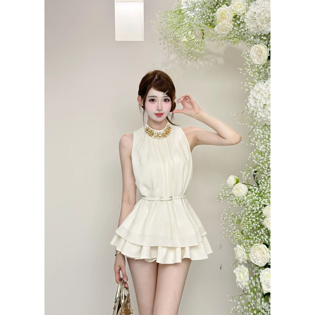 【泉泉推荐】夏季时尚百搭显瘦纯欲御姐气质连衣裙25779+25391-1