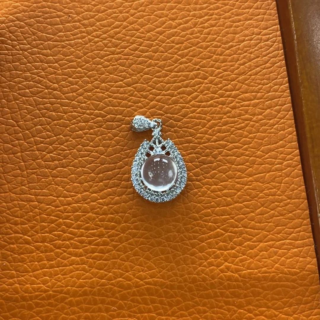 石英质玉吊坠(不含链)银S925镶嵌李*一