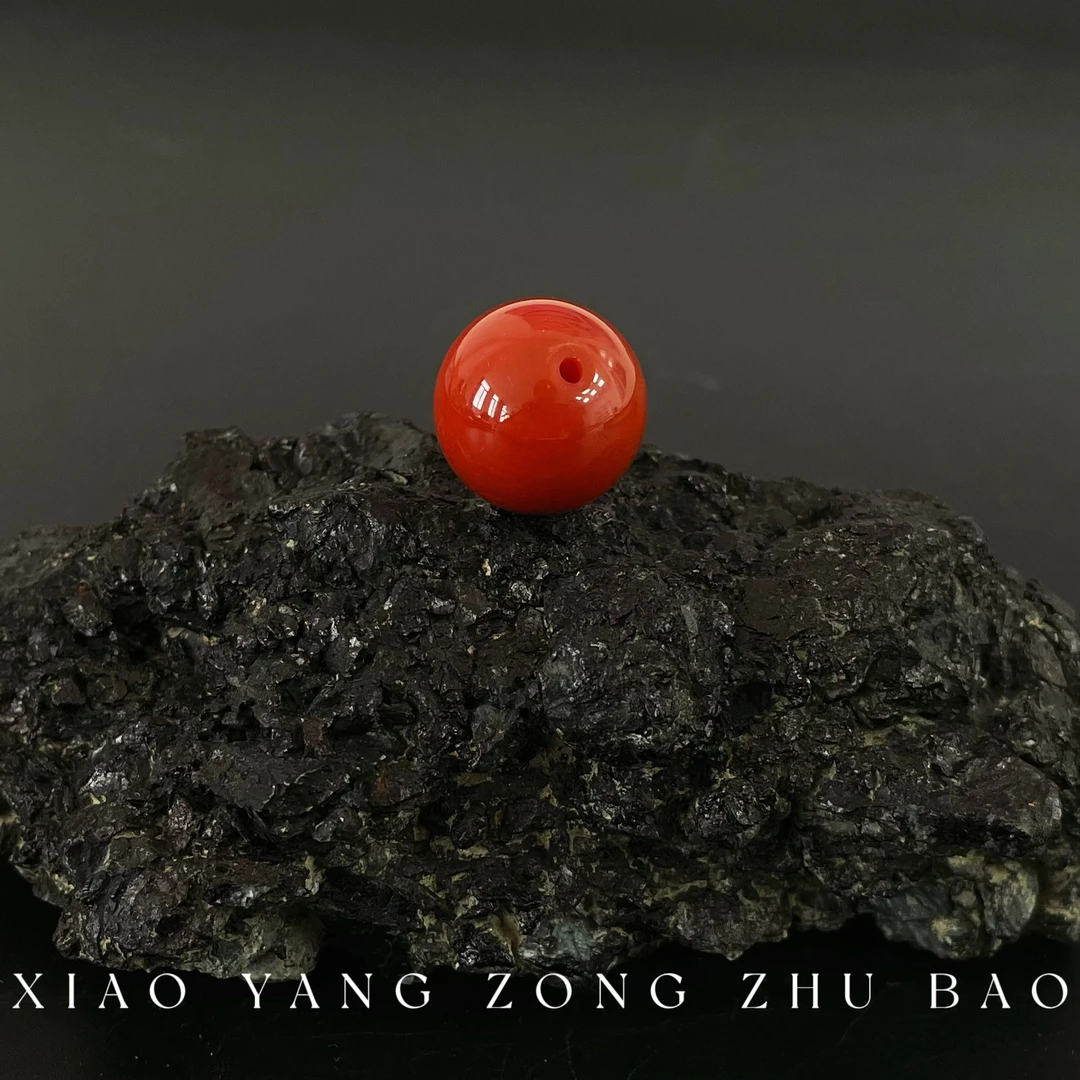 【小杨总珠宝】天然宝山景红16mm圆珠散珠高级感单珠配珠【一个装】
