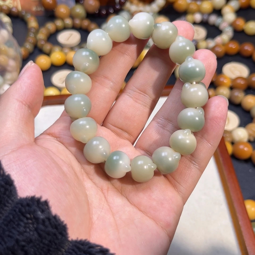 菩提根/象牙果手串162孤品微瑕