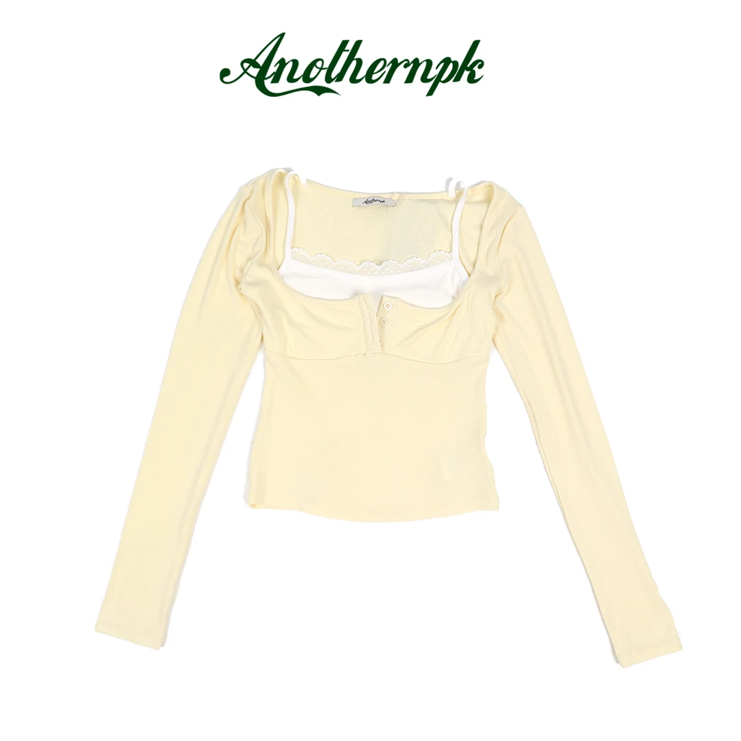 纯欲甜美针织小衫女装内搭设计师方领打底衫春季A5F27C5259