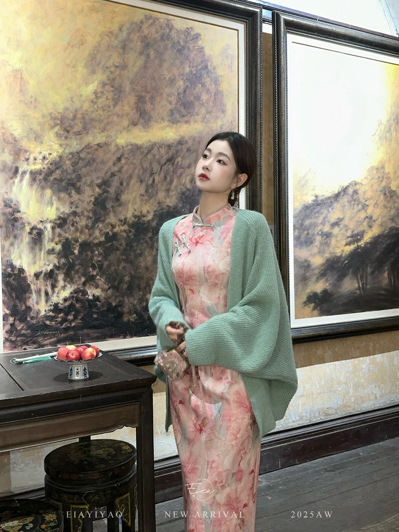 EIA一尧【花疏影毛织开衫】松弛慵懒毛织外套气质显白显薄中长款女