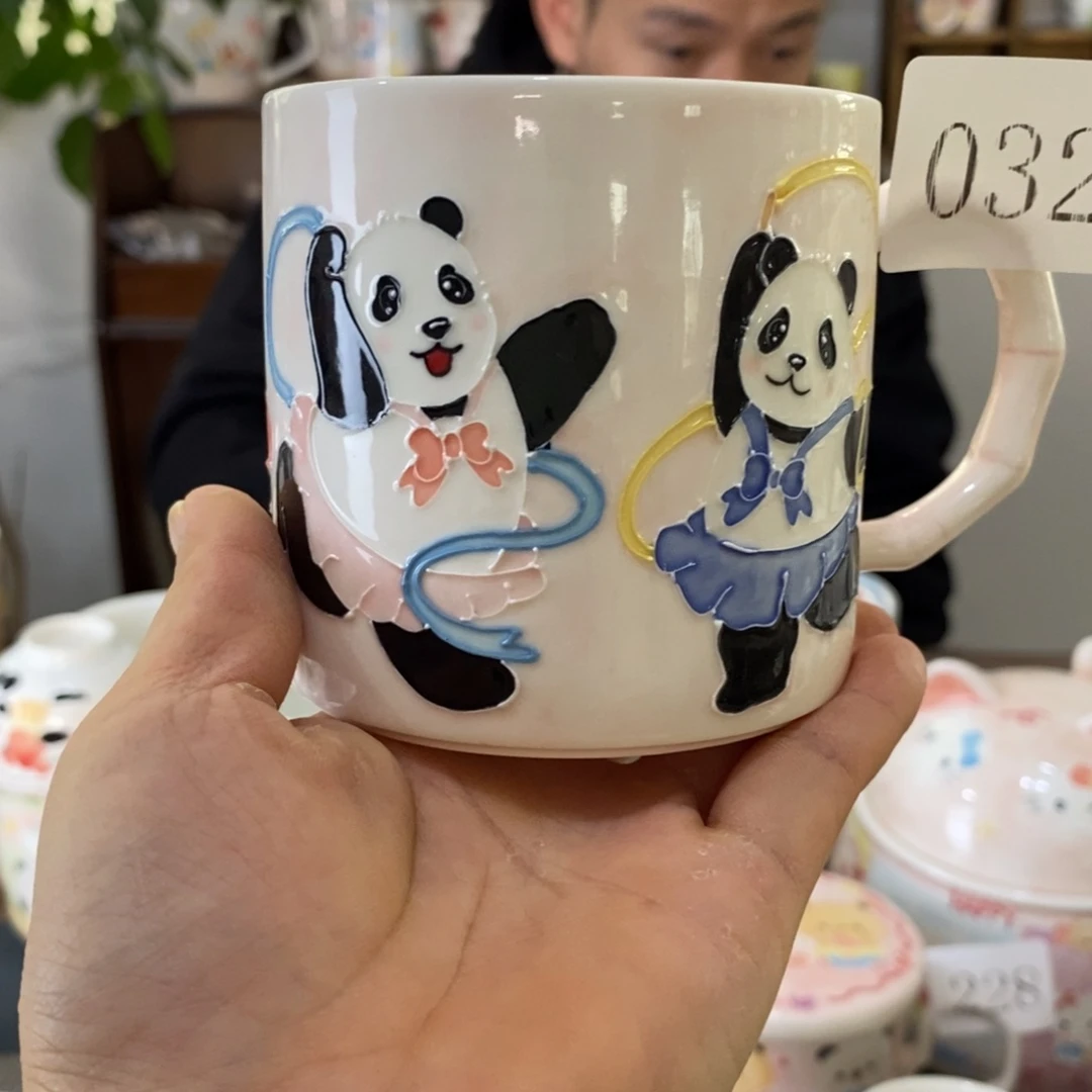 瓷片景德镇釉下彩手绘