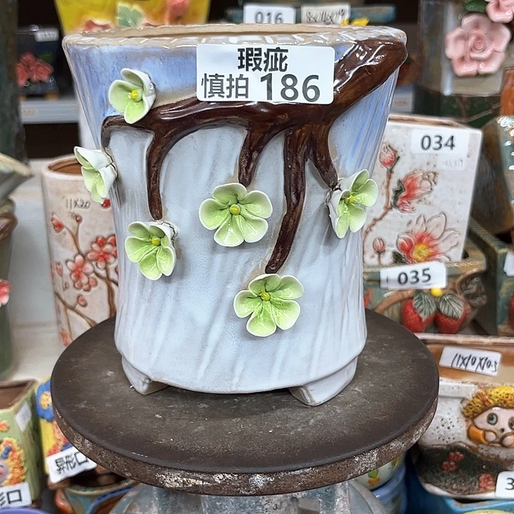 紫砂花盆粗陶材质多肉花盆186