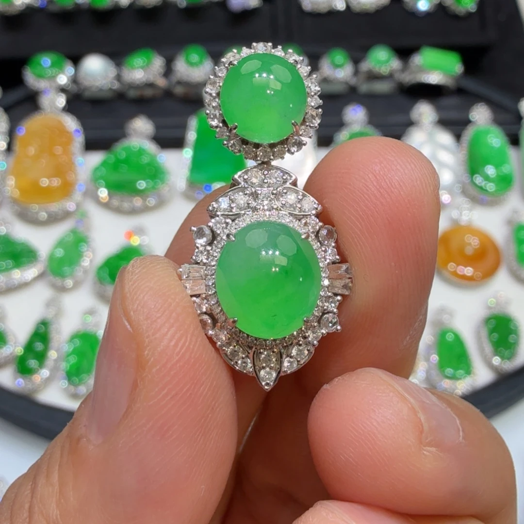 翡翠18K金镶嵌戒指收到货48小时鉴赏期