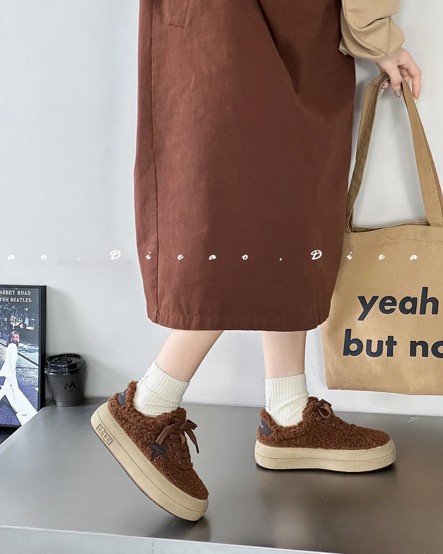 SUSU冬款上新休闲保暖加绒加厚板鞋。60-63 四前中2