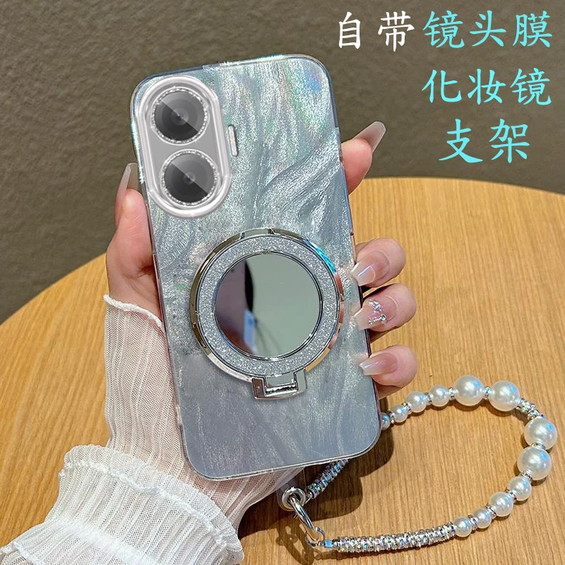 红米Turbo4Pro手机壳羽纱自带镜头膜Redmiturbo4pro化妆镜子软壳