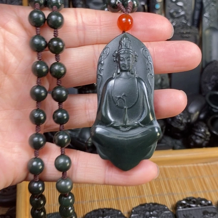 和田玉（青玉）颈饰未镶嵌