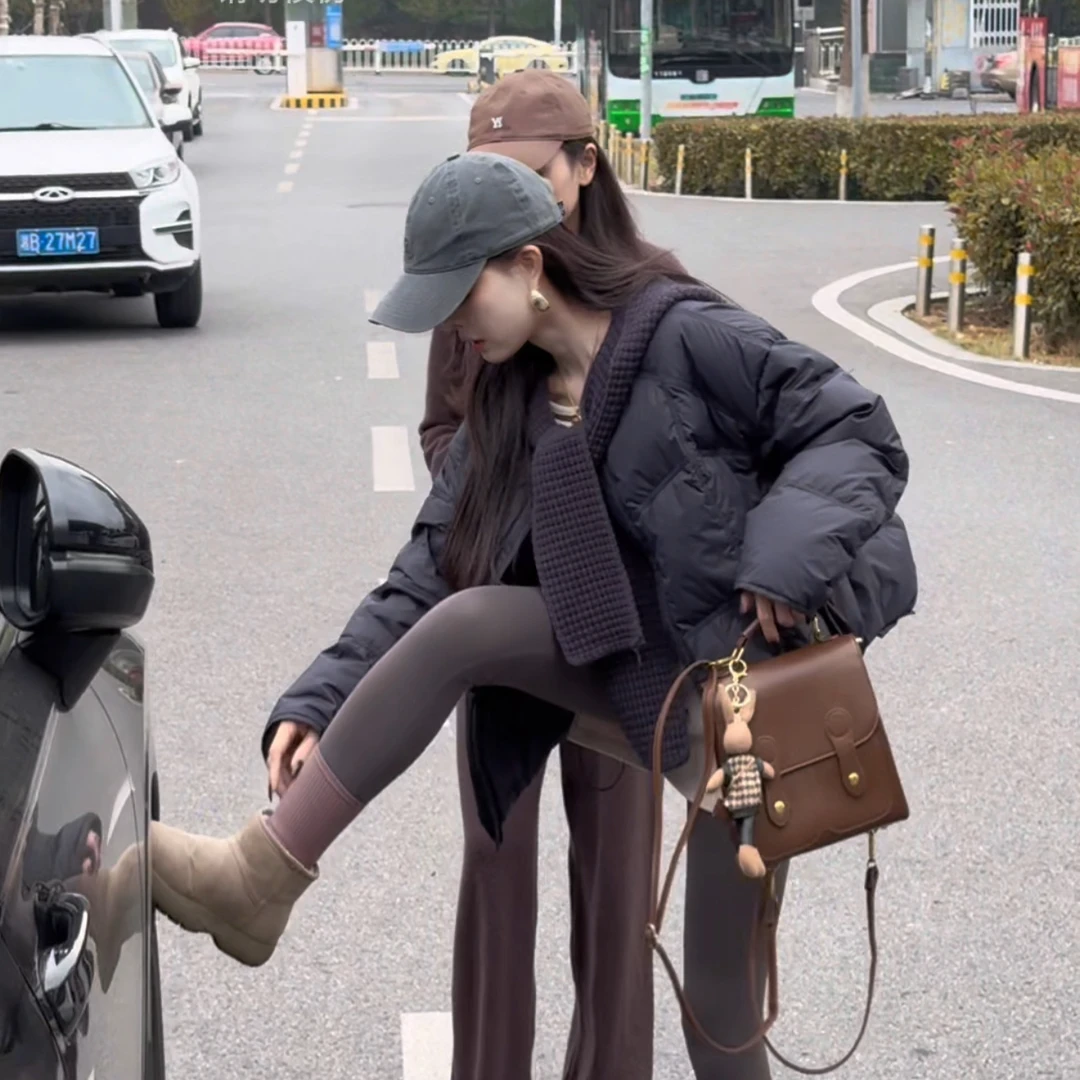 【晓溪服饰】白鸭绒羽绒服短款韩系简约冬装新款小个子外套6670