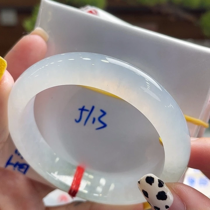 未镶嵌手镯翡翠51.4白月光 完整