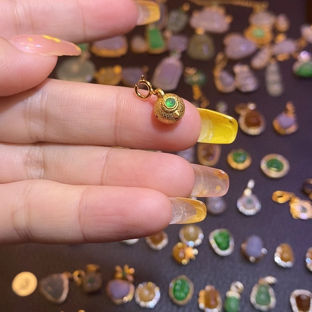 翡翠银S925镶嵌项链