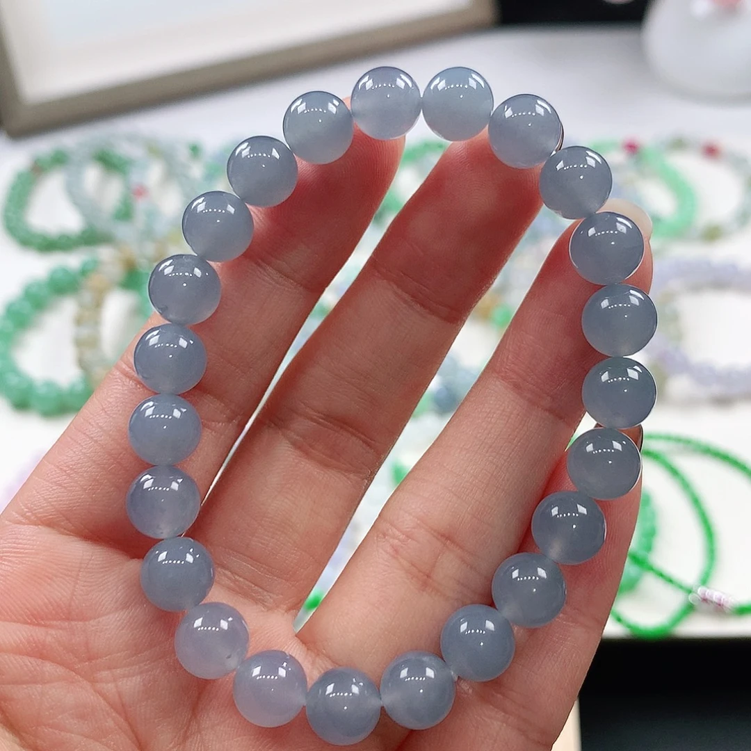 翡翠未镶嵌手链8mm