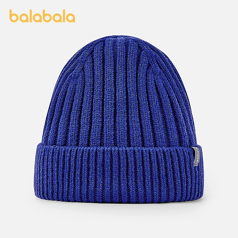 巴拉巴拉儿童帽子男童女童保暖帽舒适温暖冬季针织帽纯色时尚简约