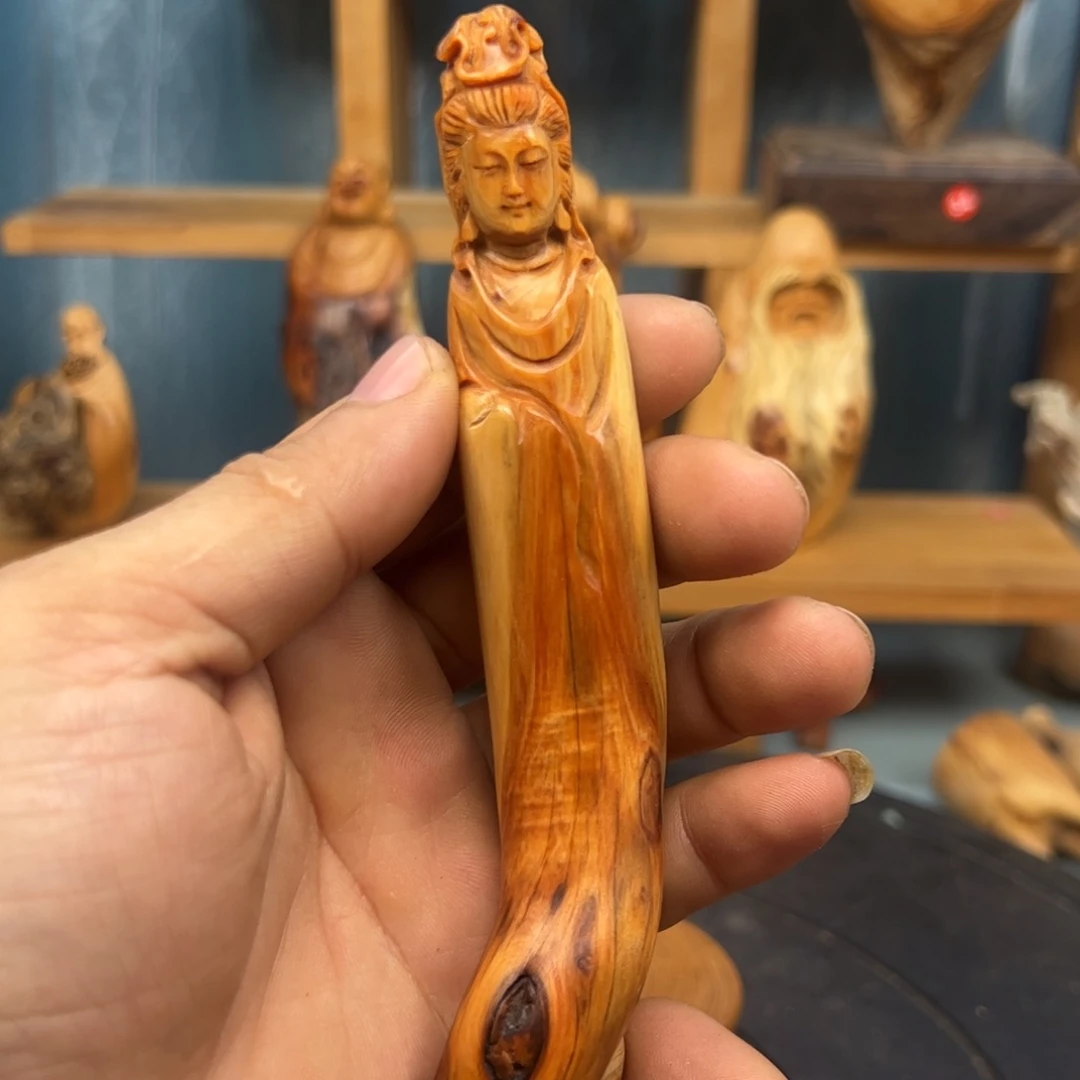 木用****3崖柏木摆件手把件