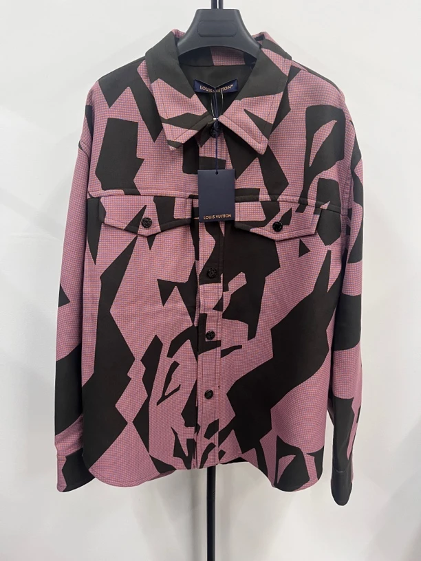 未使用 LouisVuitton/路易威登 LV几何图案印花双面翻领外套 XL码