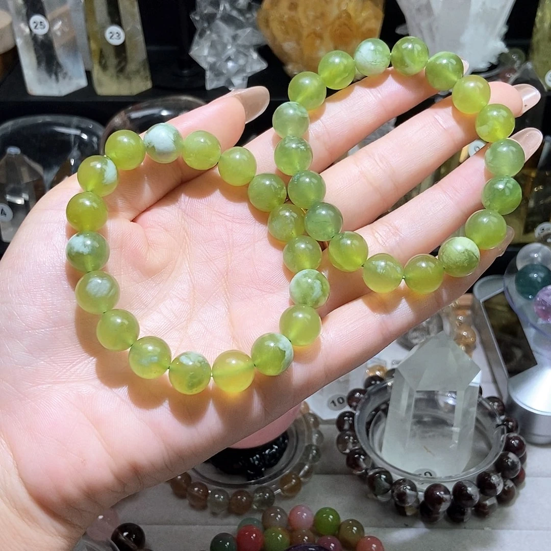 水晶手链未镶嵌岫玉手串11mm