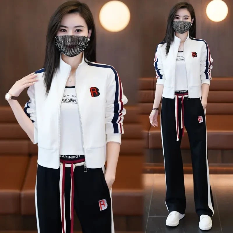 时尚中老年妈妈装2025春秋新款洋气休闲服韩版百搭运动服两件套