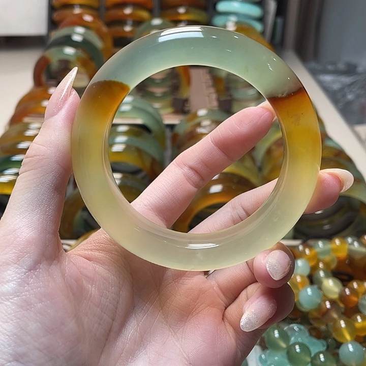 蛇纹石玉未镶嵌手镯58.5