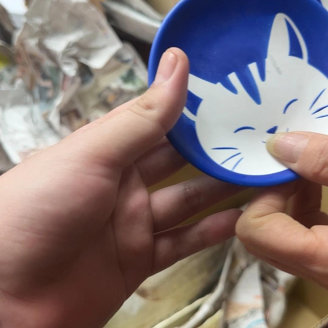 蓝色猫咪蘸料碟x1111111