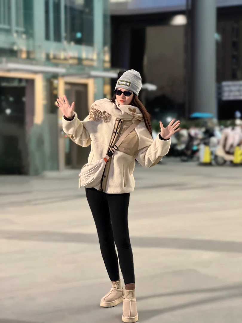 秋冬连帽轻量户外防风保暖羊羔绒外套JG-1518CS