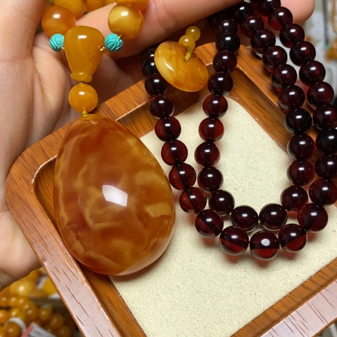 【闪购商品】蜜蜡颈饰未镶嵌项链