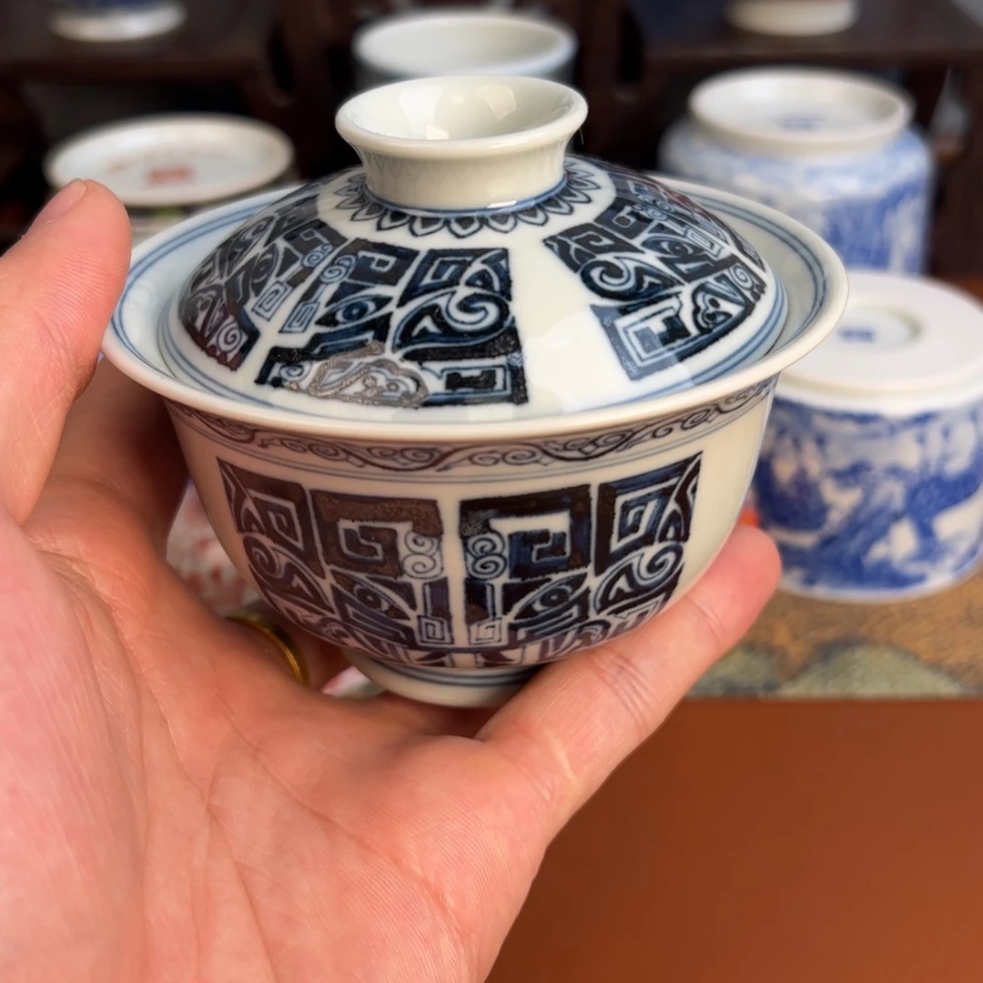 瓷片景德镇茶器手工手绘