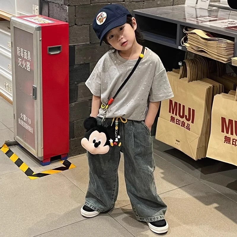 男童短袖T恤儿童夏装新款韩系帅气时髦星空印花洋气上衣宝宝衣服