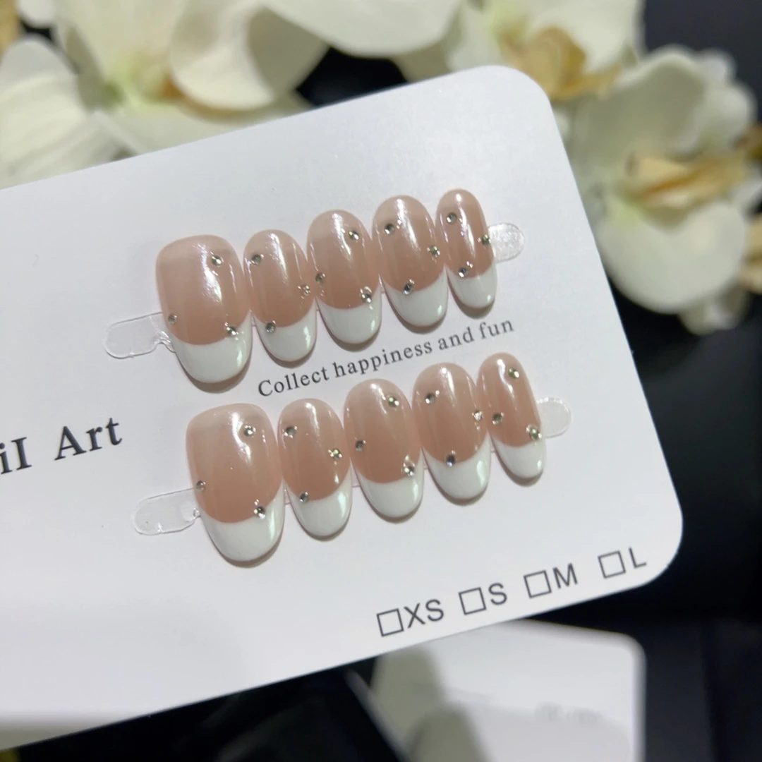 高级感穿戴甲【白月光】海莉经典法式公主气质显白纯欲天花板简美甲