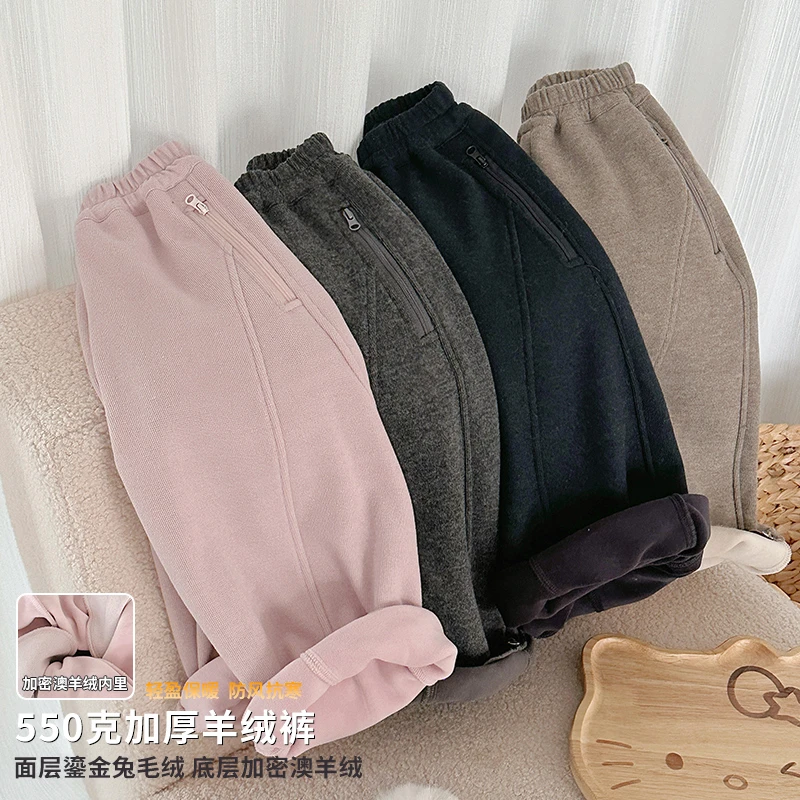【面层毛绒轻盈保暖】女童冬款新款HS65631加绒裤子