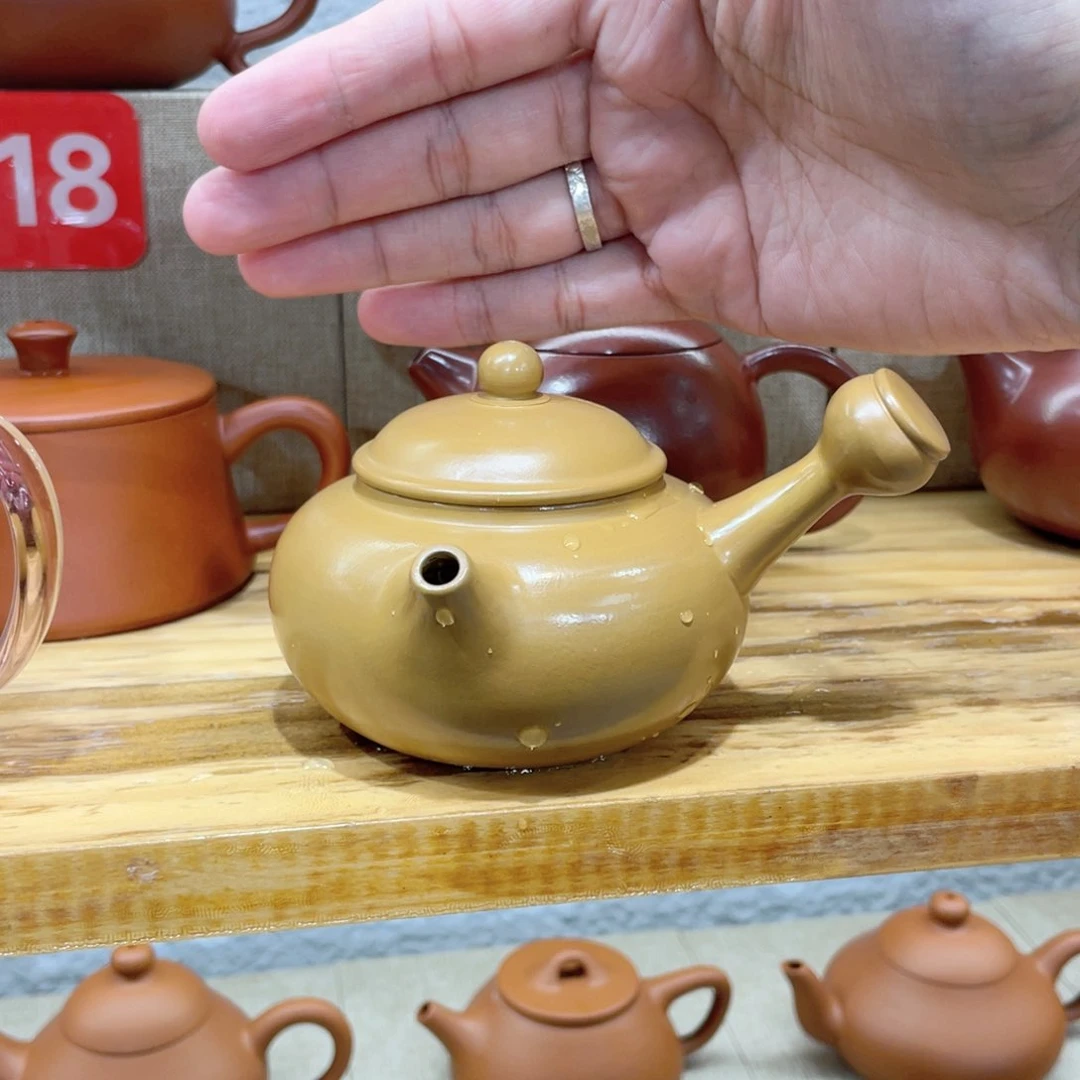 茶壶紫砂茫*啦芙蓉侧把黄金段泥……120毫升