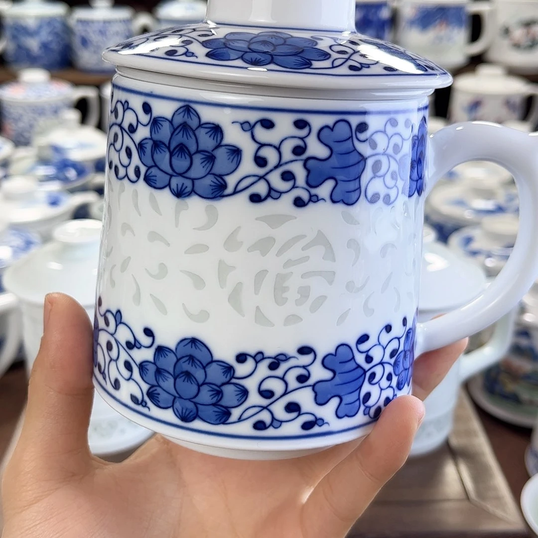 奶*景德镇陶瓷马克杯带盖