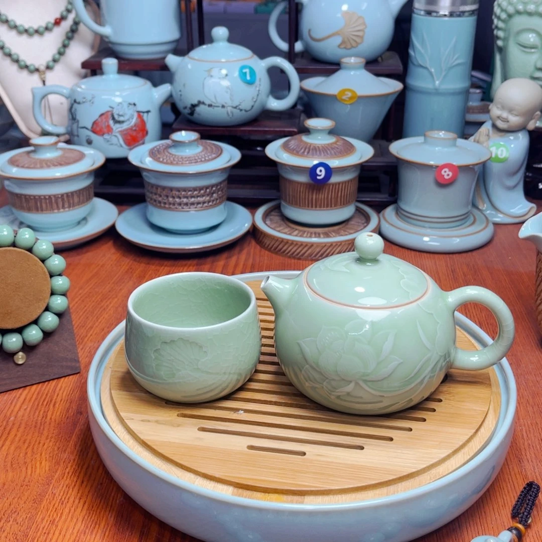 【闪购商品】原产地汝瓷厂，茶器，单杯，摆件，微瑕