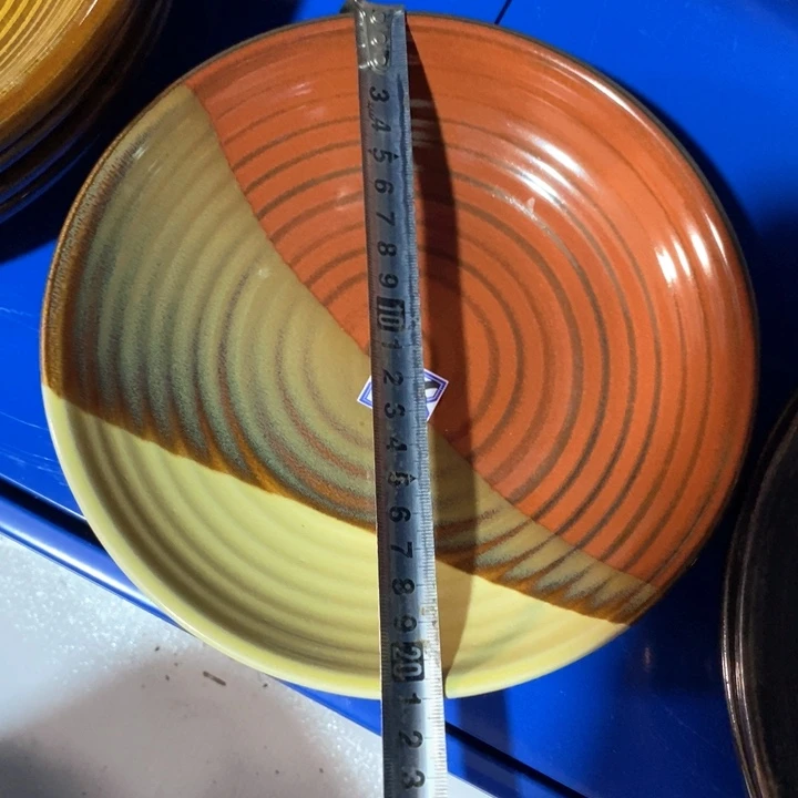 瓷片五厂三色深盘