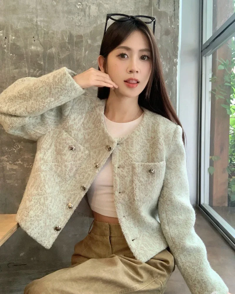 【运费险】2025秋季新款羊毛小香风短外套女高级感韩系气质时尚上衣