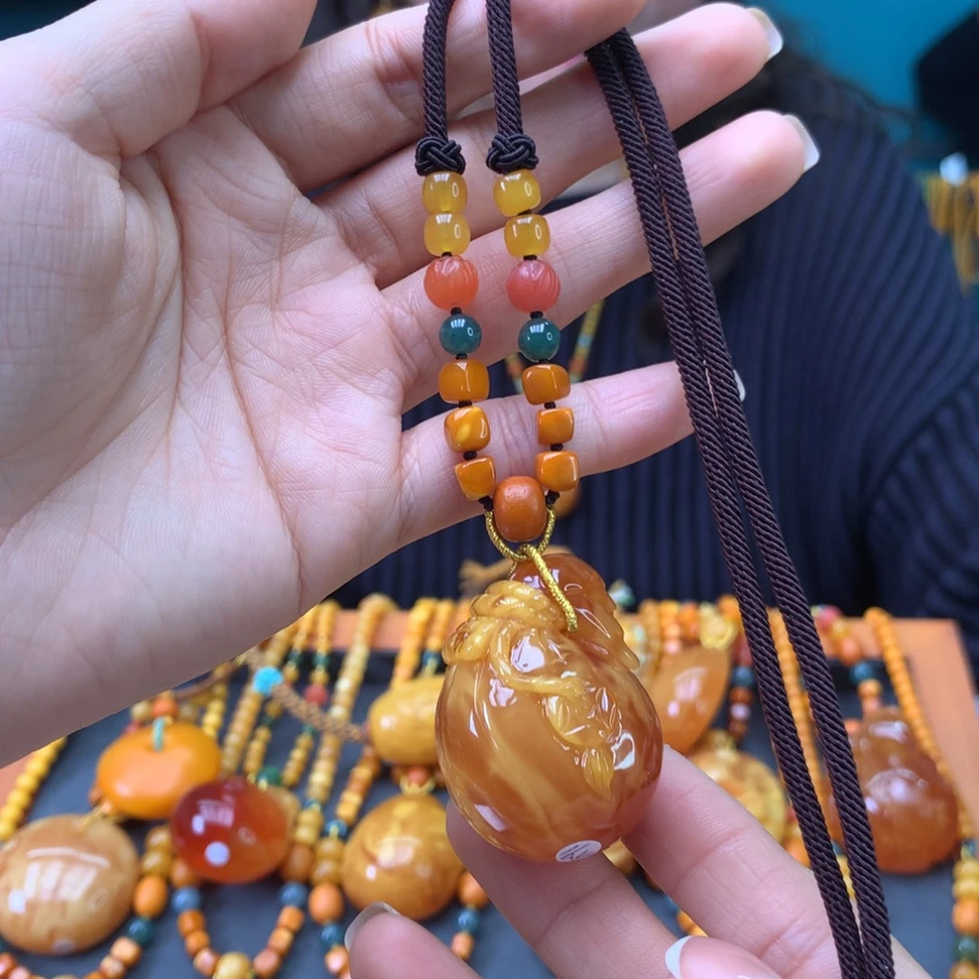 蜜蜡未镶嵌颈饰天然