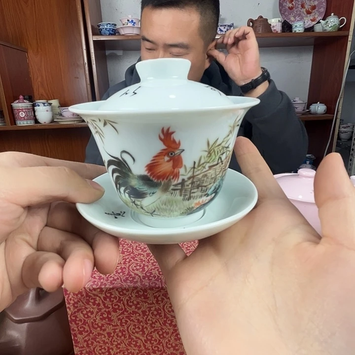 景德镇陶瓷大吉大利盖碗