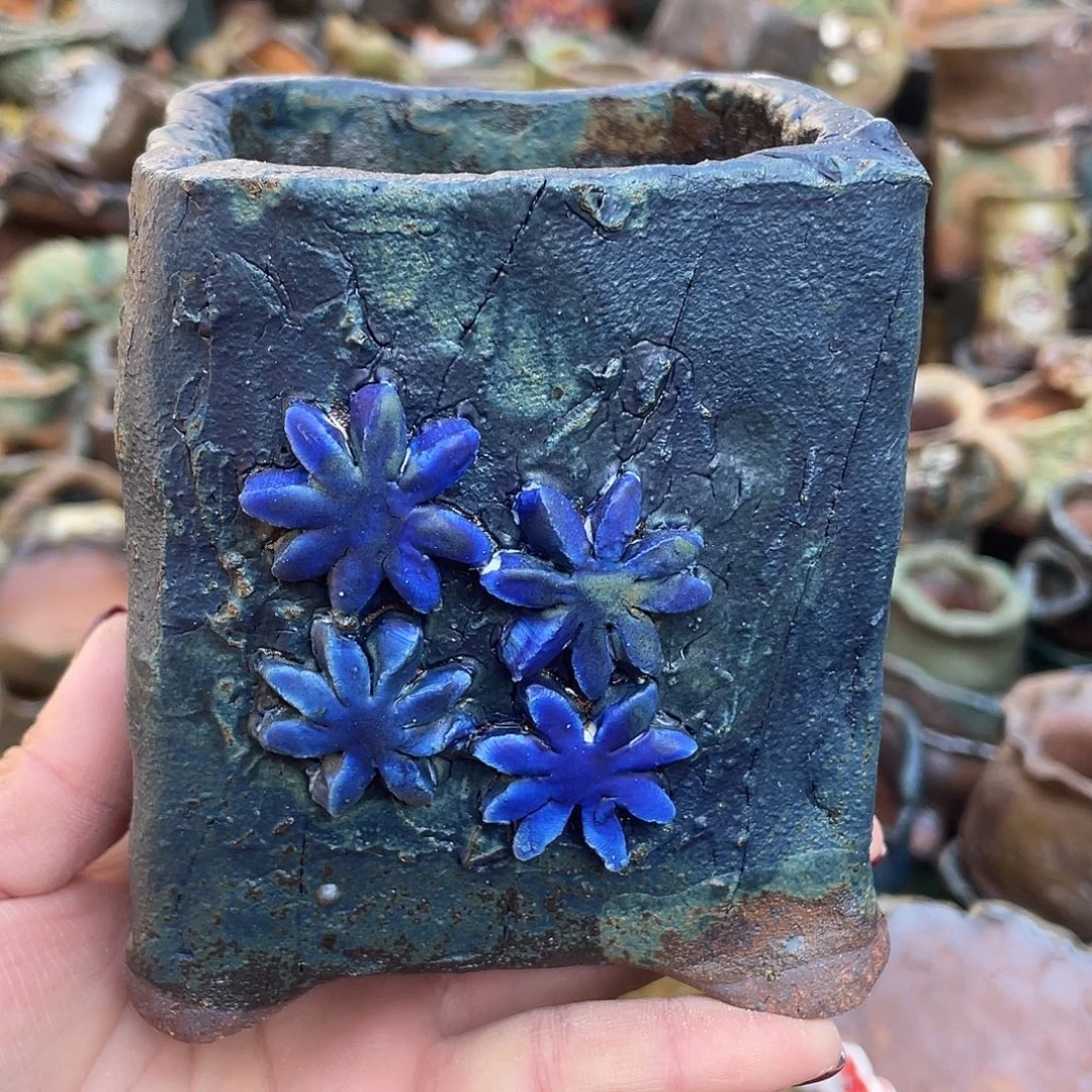 特价手工粗陶高温花盆