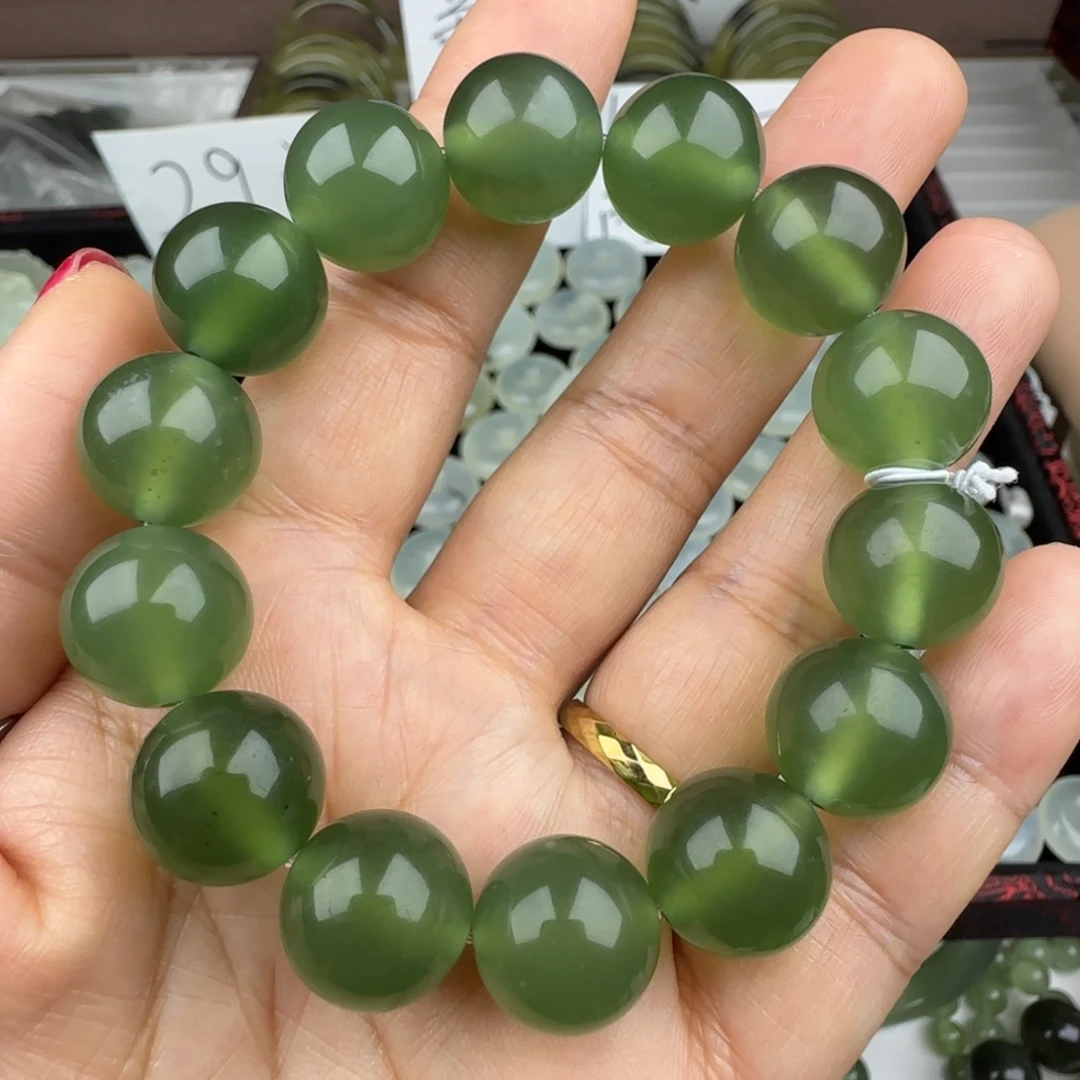 蛇纹石玉未镶嵌手链
