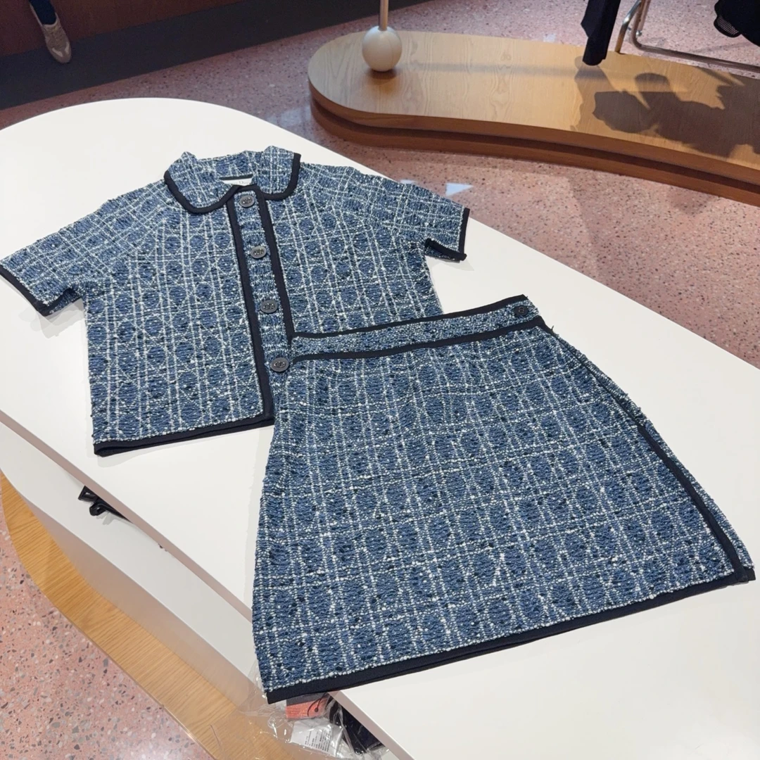 99新 DIOR/迪奥 25春夏经典藤格纹 套装 36码 工价39000