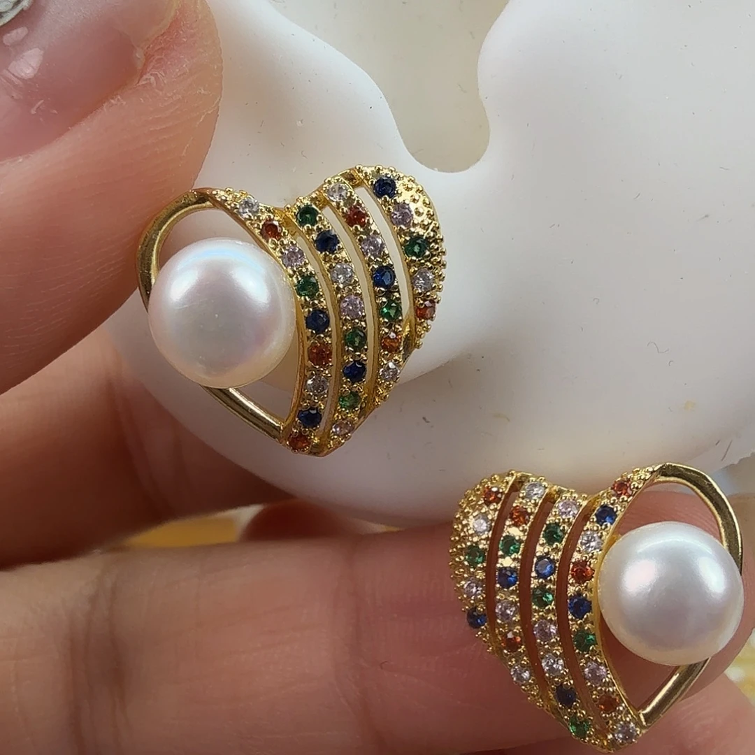 淡水珍珠未镶嵌耳饰